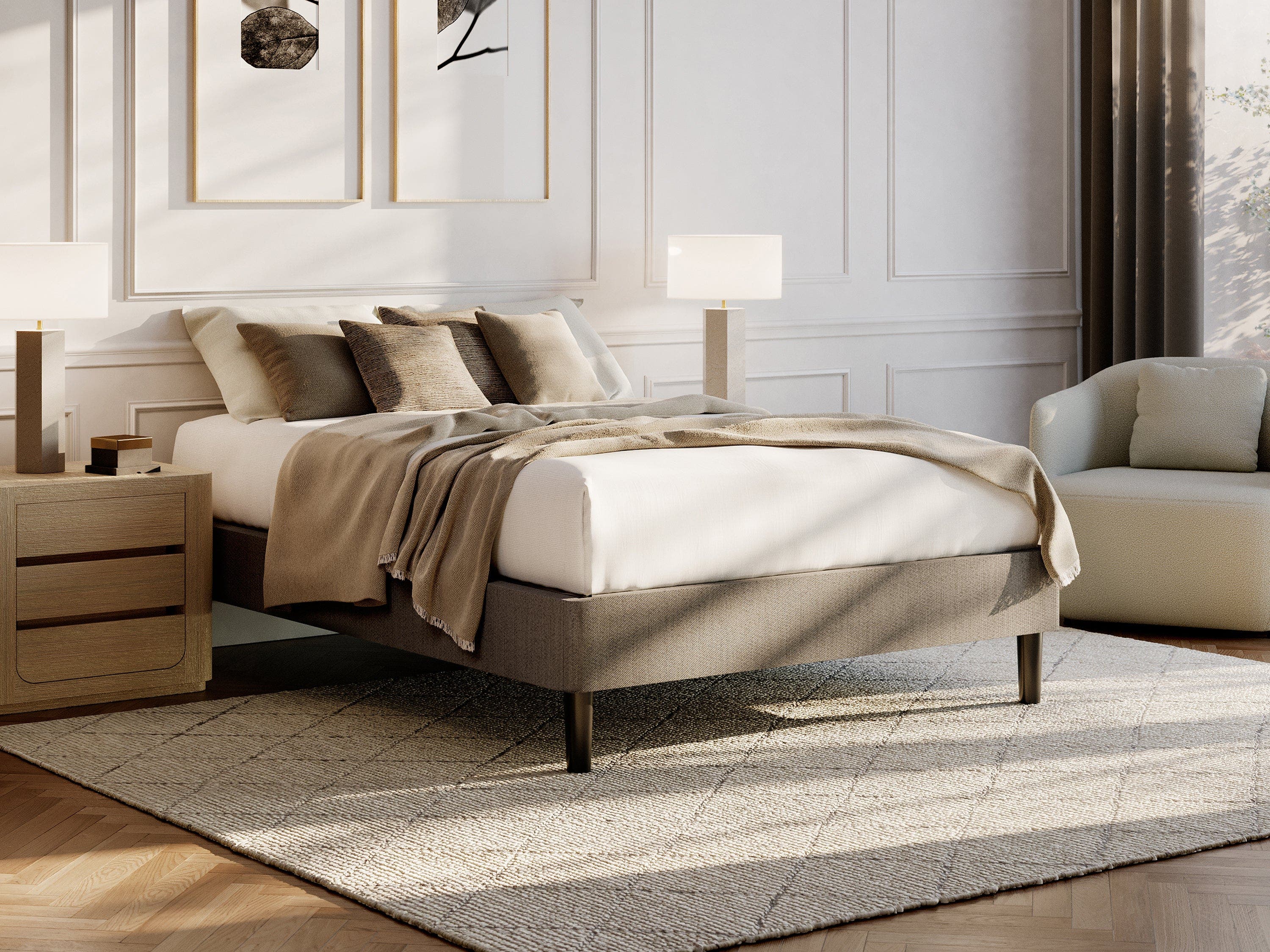 The Upholstered Foundation Bed Frame