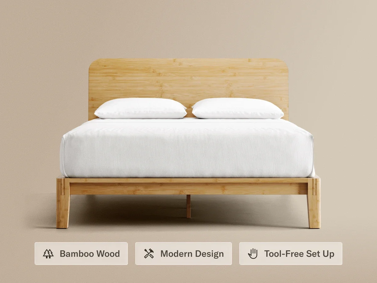 Bamboo Platform Bed with Nightstands, Japanese Joinery | DreamCloud
