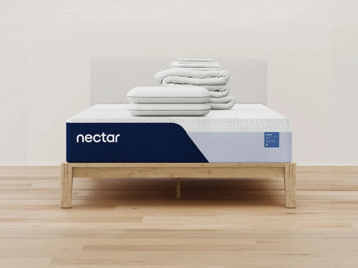 Bamboo Bed and Mattress Bundle Image