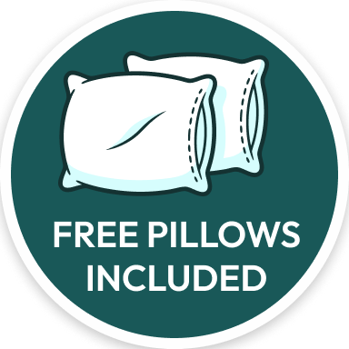 Free pillows included