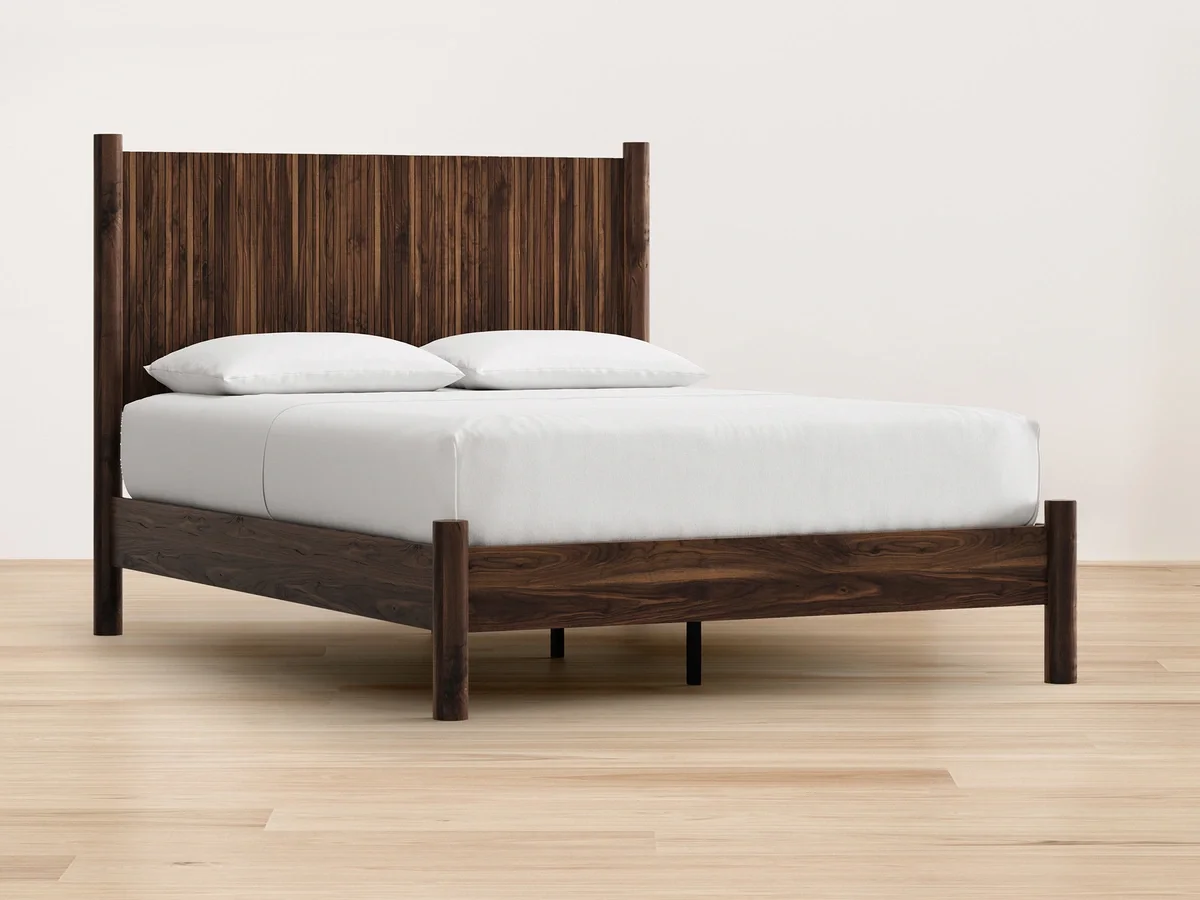 Cadmori Bed Frame with Fluted or Upholstered Headboard Image
