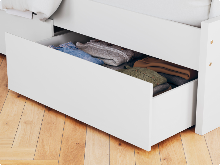 Hidden Underbed Storage