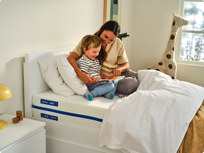 Nectar Kids Memory Foam Mattress Dual Sided Adaptive Design