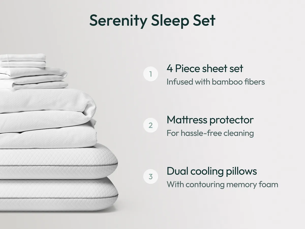 Siena Bamboo Bed and Mattress Bundle